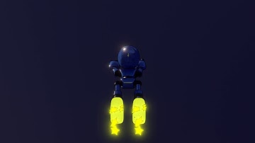 Copy of Blender 3D - 60fps robot fly animation + FREESTYLE