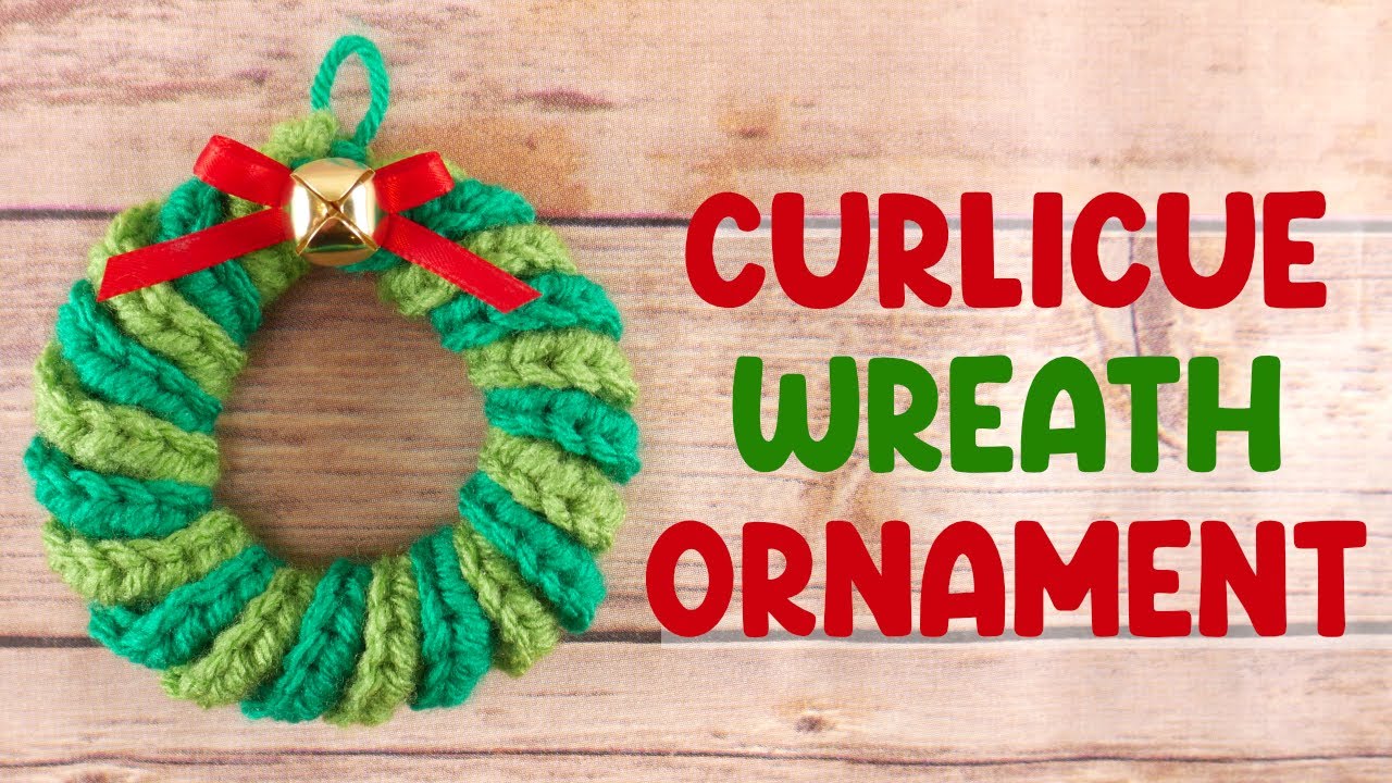 EASY Crochet Curlicue Wreath Ornament (BEGINNER Friendly!)