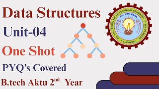 DATA STRUCTURES 🔥🔥| UNIT-04 | ONE SHOT REVISION WITH PYQ'S | SCORE 55+ MARKS | B.TECH AKTU 2ND YEAR