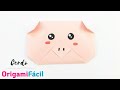 Cerdo De Papel Origami Paso A Paso Fácil