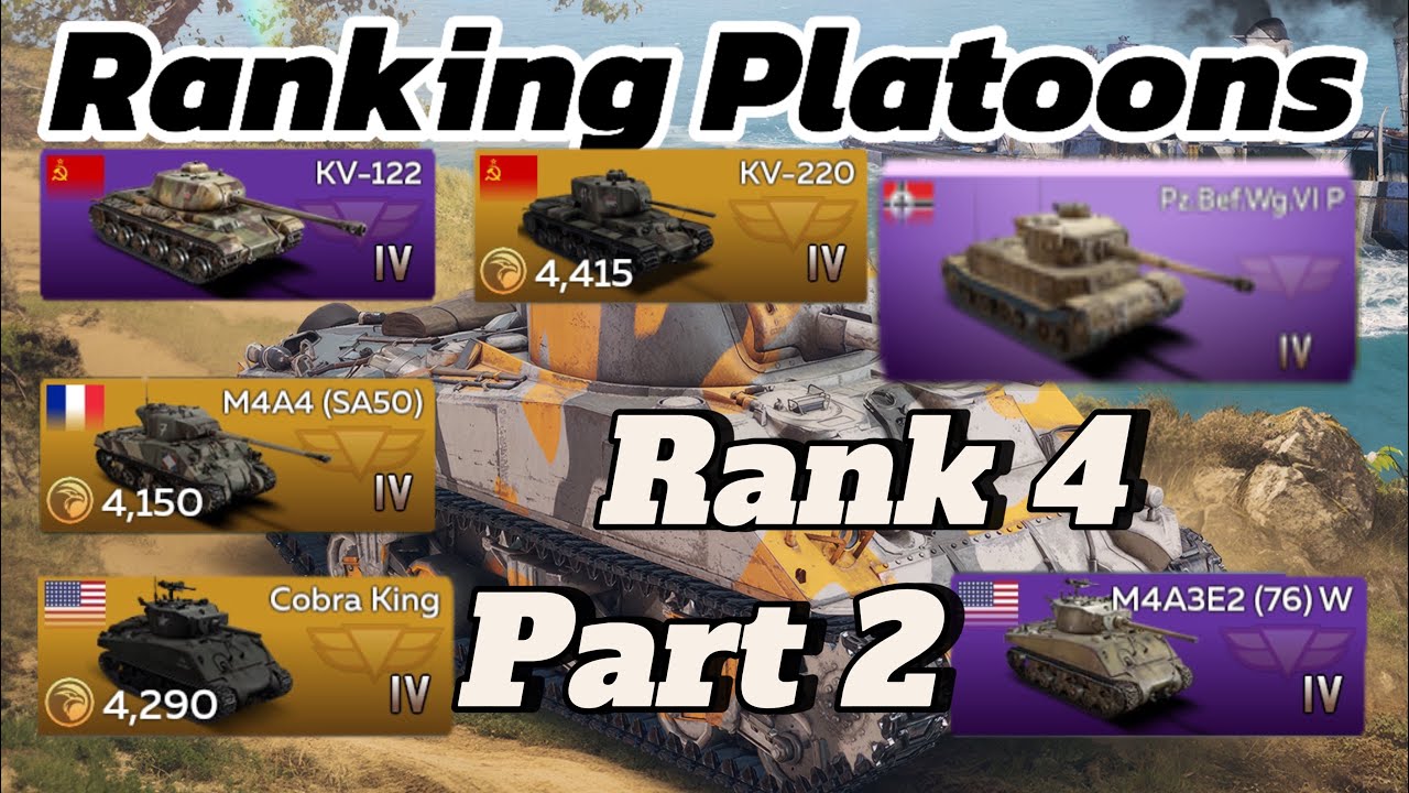 Ranking War Thunder Mobile Platoons Rank 4 (2/2) - YouTube