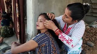 Nitpicking On Hand Long Hair Nit Picking By Hand