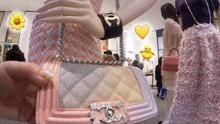CHANEL Luxury Shopping Vlog Vancouver ? 18P1 Pre Spring Collection Tweed Vanity Cases, Mini Boy Bags