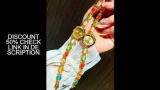 1 Piece of New High-End Colorfuled Gemstones and Rhinestones Inlaid with Accessible Luxury, Retro, E