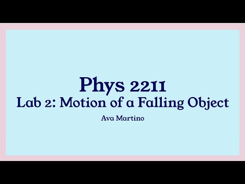 Physics 2211 Lab 2: Motion of a Falling Object