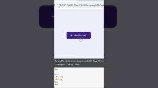 Shopping Cart Button MicroInteraction Snippet. #tutorial #coding #frontendcourse