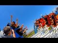 NEW! Twisted Colossus Full Ride - through (HD POV) - High Five - RACING another Train