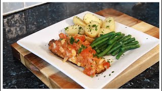 GARLIC AND BUTTER SEA BASS FISH RECIPE BY CHEF RICARDO COOKING SEA BASS FISH WITH NEW POTATO !!