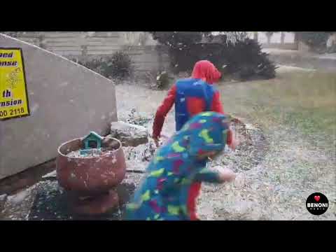 Snowfall in Alberton, Gauteng