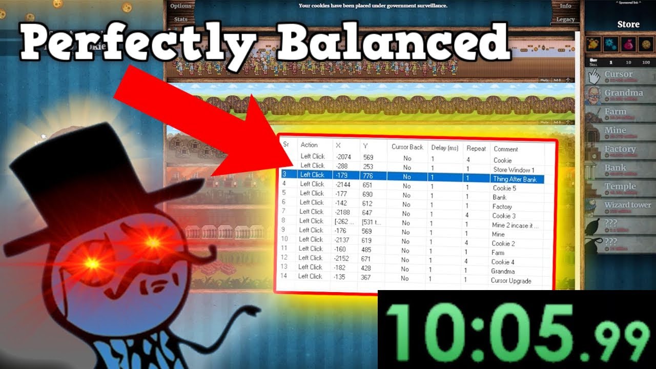 Cookie Clicker 100% Speedrun : Day 1 