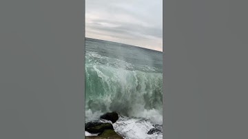 Million Dollar Beach House Destroyed by Massive Wave  #shorts #scary