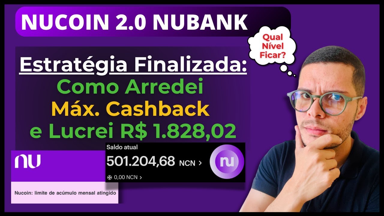 NUCOIN NUBANK 2.0 - ESTRATEGIA LUCRAR FEITA c/ LUCRO | CONVERTER |  DESCONGELAR | NIVEL | USDC ou BTC