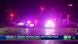 Deadly crash shuts down roadways in Citrus Heights