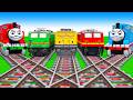 【踏切アニメ】複雑な電車 5 Trains Climbing Pynamid 2026 🚦 Fumikiri 3D Railroad Crossing Animation #1k #1million