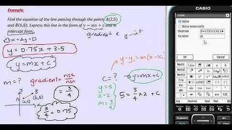 VCE Further Maths - Module 4 Graphs & Relations - 3b - equation of straight line in two forms