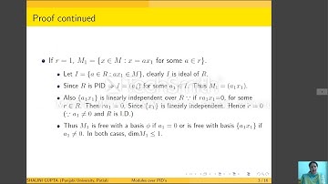 MODULES OVER PID Lecture No  21