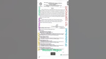 WESTERN REGION, TET CERTIFICATE DISTRIBUTION SCHEDULE OF UNDISTRIBUTED TET CERTIFICATE