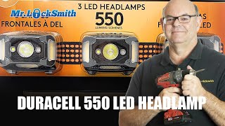 3 PACK HEADLIGHTS 9 MODES Duracell 1600263/550 Lumens LED Headlamps 3 Pieces