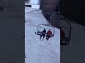 Person gets chased by a bear while skiing