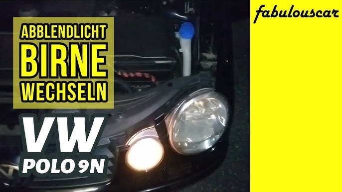 Anleitung Polo Abblendlicht H7 Glühlampe Lampe wechseln tauschen ersetzen  change dim light 