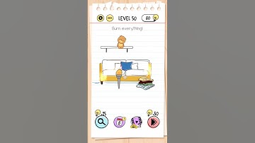 Brain Test Level 50 | Burn everything! (Answer)