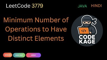 LeetCode 3779 | Minimum Number of Operations to Have Distinct Elements | Optimized O(n) Solution
