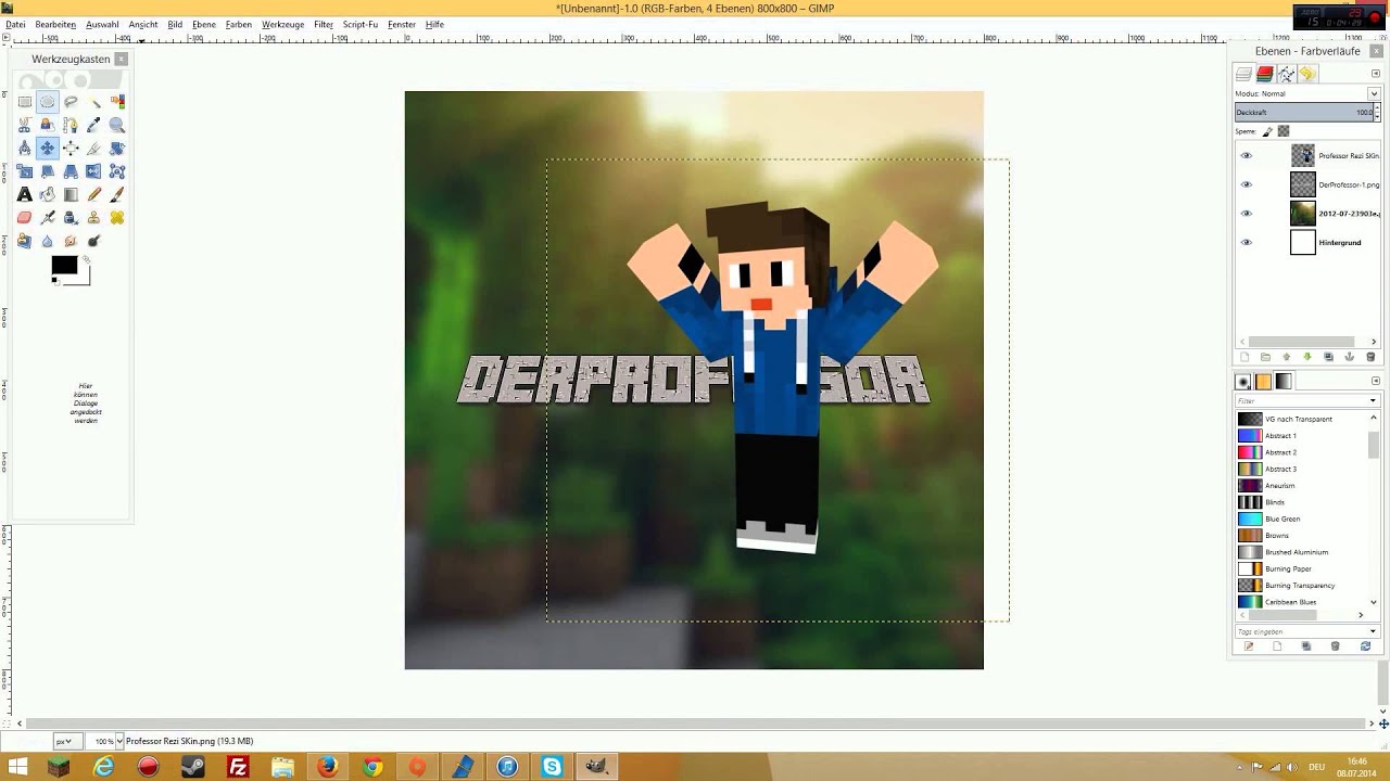 Minecraft Banner Erstellen Leicht Gemacht Gimp Youtube