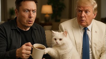 Elon’s Coffee Chaos - Trump Laughs as Cat Causes Trouble