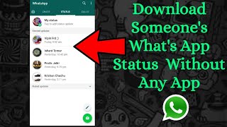 How to Download Someone's Whats App Status Without Any App ||Bina App Whats app Status Download Kare screenshot 5