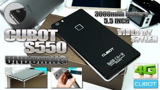 Cubot S550 (Unboxing) 5.5, Fingerprint ID, 7,3mm thin, 2.5D Curved Glass - Video by s7yler
