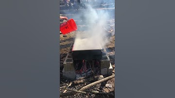 Maple Sap Evaporating Into Maple Syrup