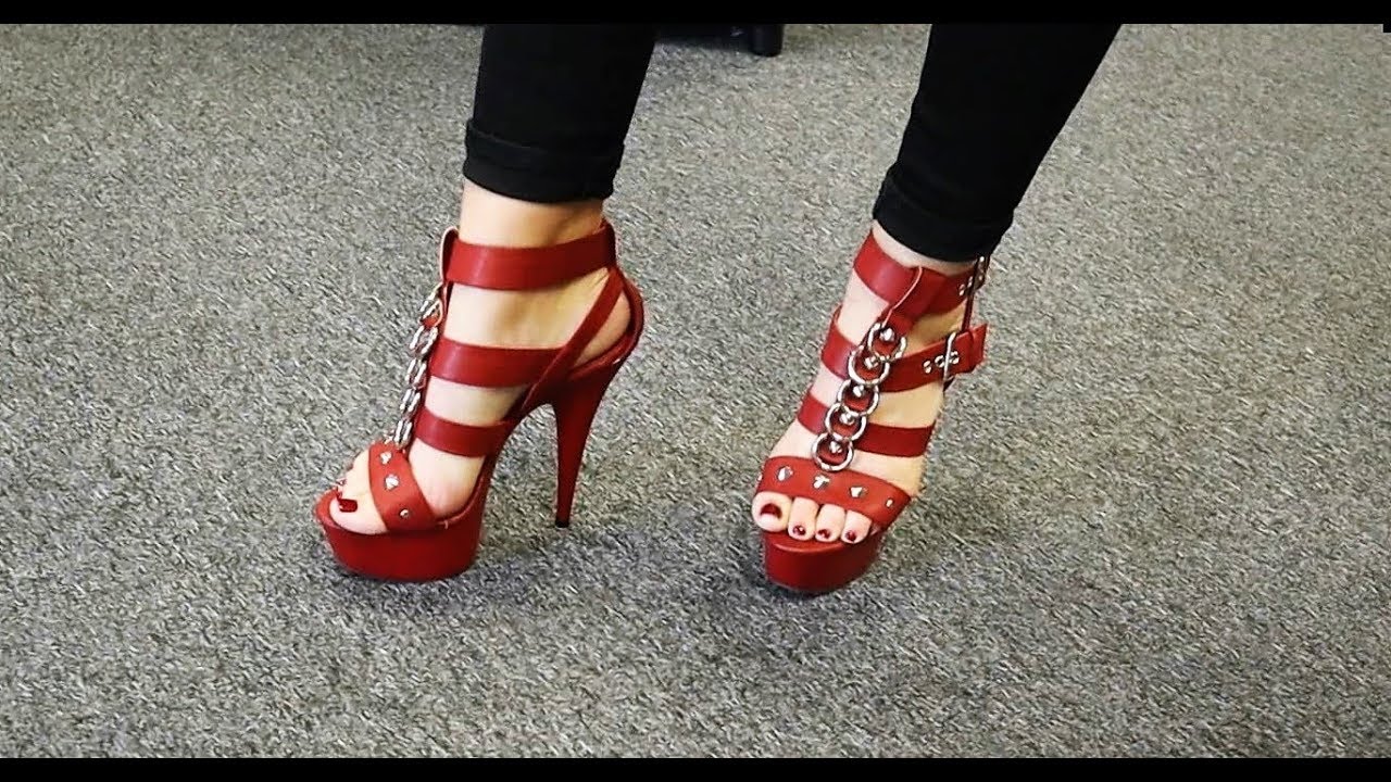 Amazon.com | ESSEX GLAM Womens Ankle Strap Red Faux Suede Open Toe Stiletto  Heel Platform Shoes 5 B(M) US | Platforms & Wedges