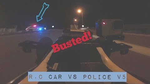 fpv long range system electeic rc. car vs police v5 busted  6s setup. mugen mbxt6