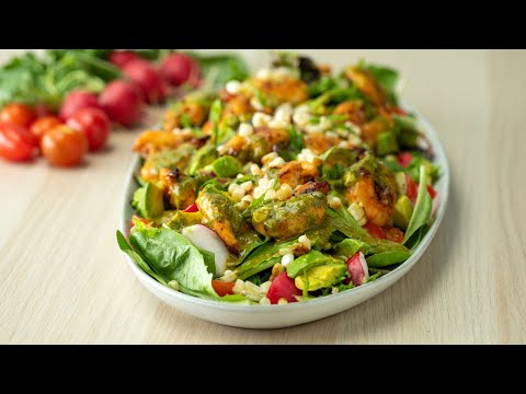 Honey Lime Grilled Shrimp Salad • Tasty