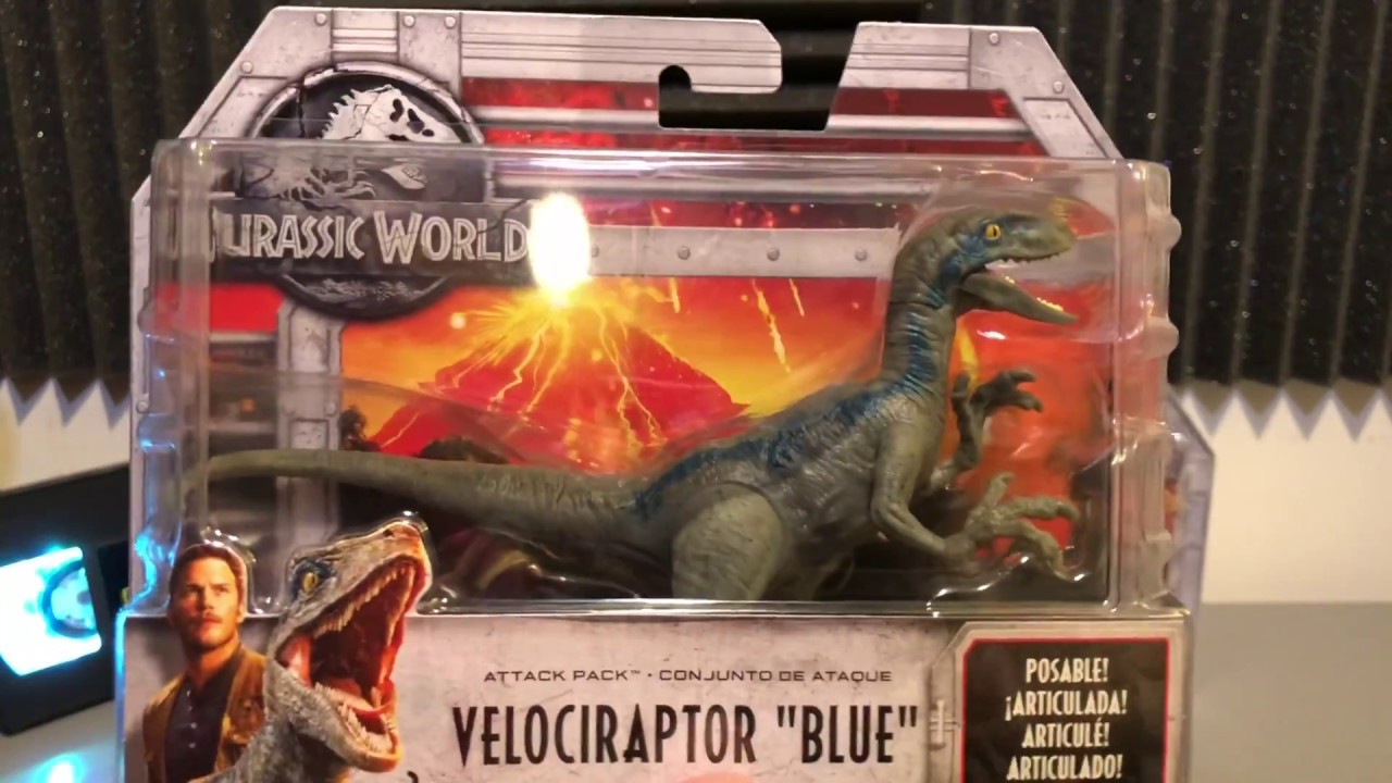 Velociraptor Blue Gallimimus Mattel S Jurassic World Fallen Kingdom Toy In Box Youtube