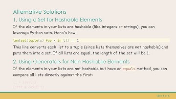 How to Check if All Lists in a List of Lists Are Equal in Python