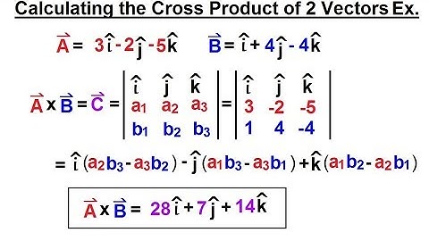 Calculus 3: Vector Calculus in 3-D (20 of 35) Calculating the Cross Product of 2 Vectors Ex.