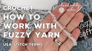 PRO TIP for Crocheting with Fuzzy Fashion Eyelash Thin Yarn screenshot 3