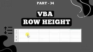 Part 34 - Stop Manual Work! | How to Set Row Height Automatically Using Excel VBA | Hindi
