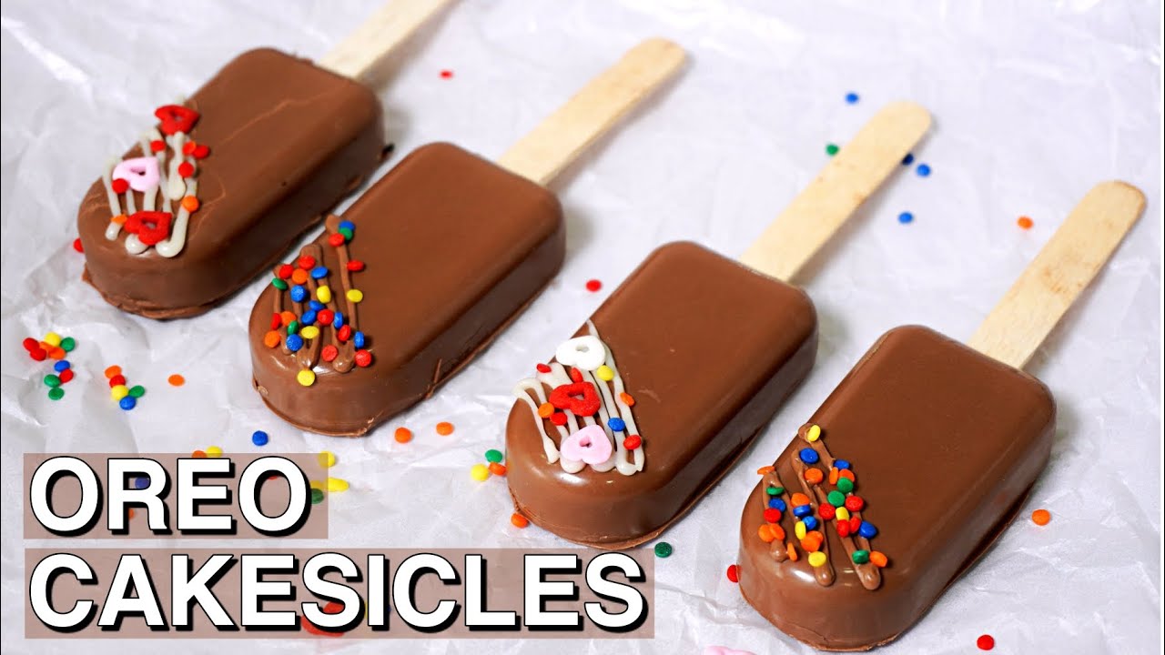 No Oven Oreo Cakesicles Recipe - Eggless Cake Pops Recipe | Quick Dessert | Kanak