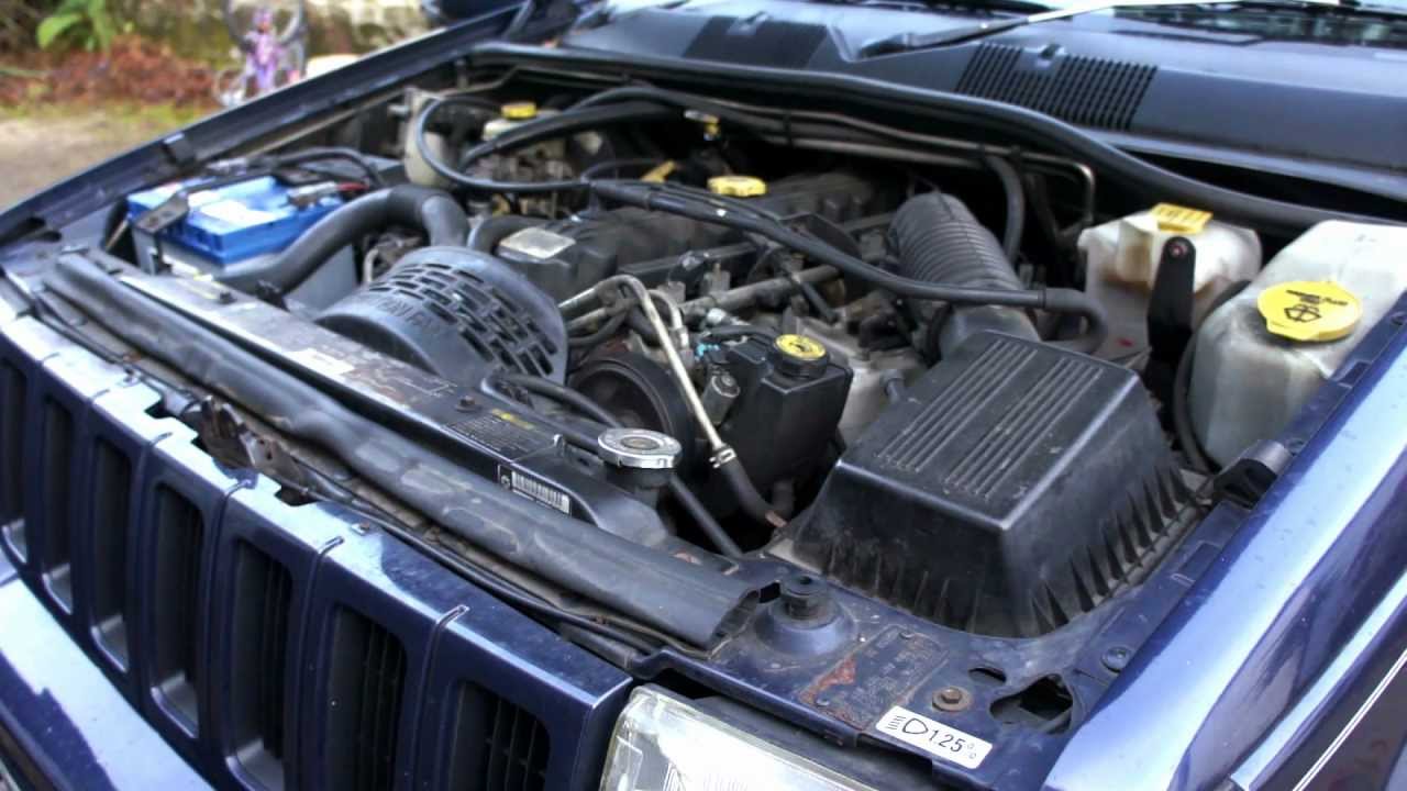 Jeep Grand Cherokee Limited 1996 Engine Run - YouTube