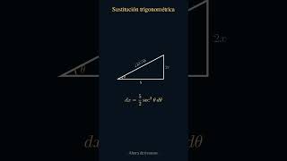 Integral por sustitución trigonométrica. #ciencia #maths #integral