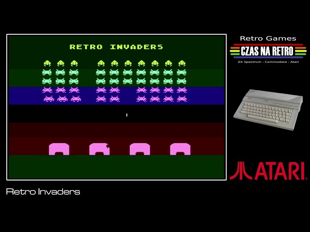 スクリーンのみ Retro Invaders (2026) - Atari XL/XE - YouTube
