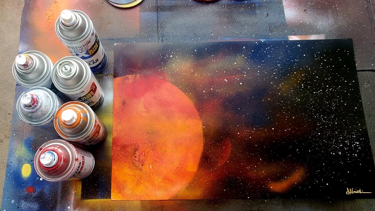 Bright Solar flares spray paint art YouTube
