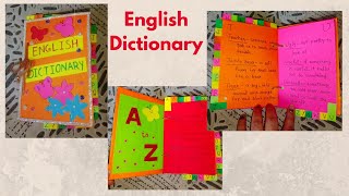 mini english dictionary for school / school project craft / homework dictionary / craft with harshi