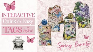 Let's make 2 INTERACTIVE QUICK & EASY Tags !!  l  #SBChallenge for FREE Digitals
