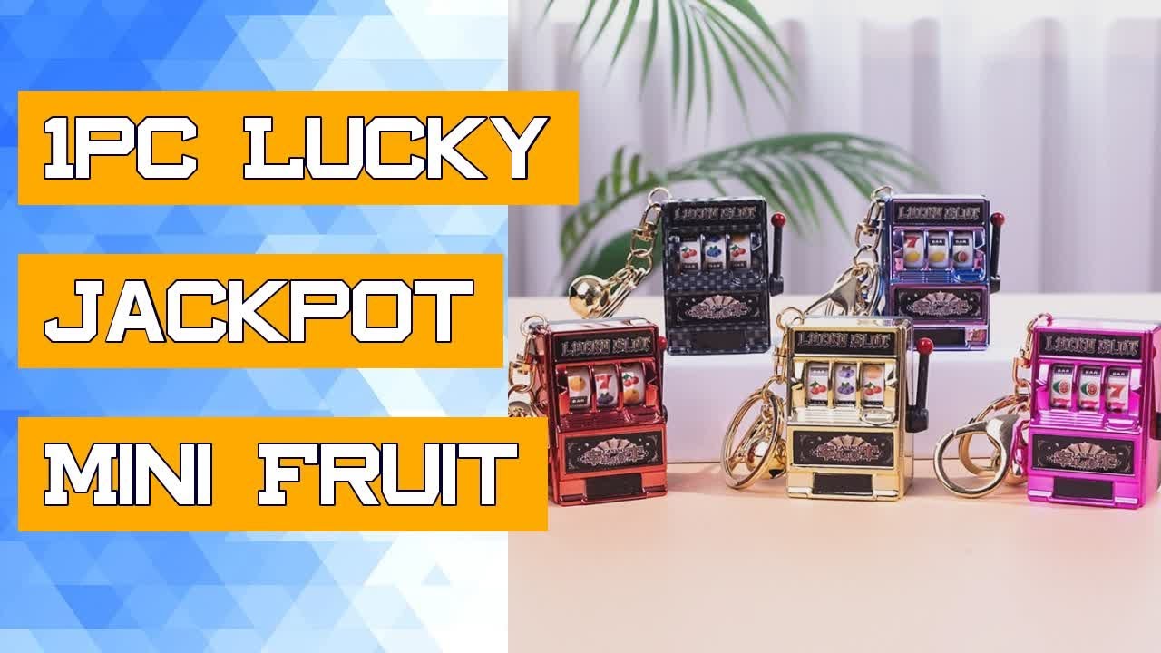 1pc Lucky Jackpot Mini Fruit Slot Machine Fun Birthday Keychain Kids Educational Toy Coin Operated G