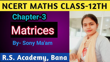 #NCERT_MATHS_CLASS-12_Chapter-3 Matrices #RS_Academy_Bana || Exercise-3.1 (Q.4)