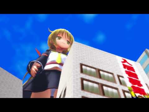 [MMD giantess]通りすがりの巨大娘/A passing giantess