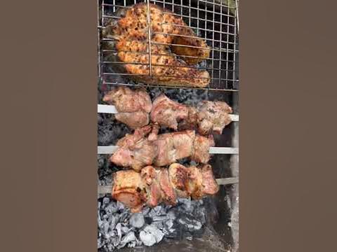 Шашлыки на костре это ещё та вкуснота - YouTube